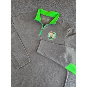 Boston Celtics Antigua 1/4 Zip Pullover Men's XL Gray Green NBA Basketball